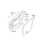 Diagram for 2012 Kia Soul Door Seal - 821302K500