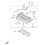 Diagram for 2013 Kia Soul Cylinder Head Gasket - 223112B003