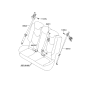 Diagram for 2013 Kia Soul Seat Belt - 898202K510WK