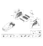 Diagram for 2024 Kia Telluride Cup Holder - 857E4S9000WK