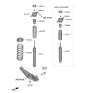 Diagram for Kia Telluride Shock And Strut Mount - 55310S1150