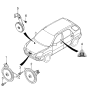 Diagram for 2007 Kia Sportage Horn - 966203E001