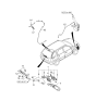 Diagram for 2006 Kia Sportage Wiper Pivot - 987001F000