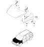 Diagram for 2005 Kia Sportage Hood Hinge - 791201F000