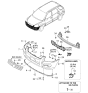 Diagram for 2006 Kia Sportage Bumper - 865111F000