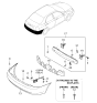Diagram for Kia Spectra Bumper - 866112F000