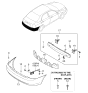 Diagram for 2003 Kia Spectra Bumper - 866112F000