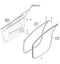 Diagram for 2004 Kia Spectra Weather Strip - 821102F000IM