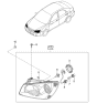 Diagram for 2003 Kia Spectra Headlight - 921012F030