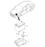 Diagram for Kia Spectra5 SX Battery Tray - 371502D000