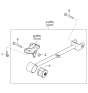 Diagram for 2007 Kia Spectra5 SX Sway Bar Bracket - 551302F000