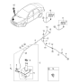 Diagram for 2007 Kia Rondo Windshield Washer Nozzle - 9863234100