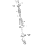 Diagram for 2005 Kia Spectra Shock Absorber - 553512F300