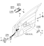 Diagram for 2008 Kia Spectra SX Door Handle - 826502F000