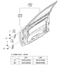 Diagram for Kia Spectra Door Hinge - 793202F000