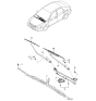 Diagram for 2006 Kia Spectra Windshield Wiper - 983502F000