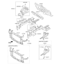 Diagram for 2016 Kia Forte Koup Radiator Support - 64101A7001