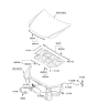 Diagram for 2009 Kia Optima Hood Latch - 811302G500