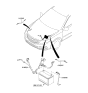 Diagram for 2009 Kia Optima Battery Cable - 918552G000