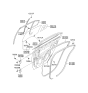 Diagram for 2009 Kia Optima Door Seal - 831402G000