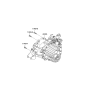 Diagram for 2010 Kia Optima Transmission Assembly - 4300024500