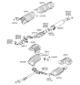 Diagram for Kia Muffler Hanger Straps - 287852G200