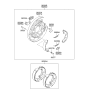 Diagram for 2010 Kia Optima Brake Backing Plate - 582522G000