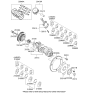Diagram for 2009 Kia Rondo Crankshaft Thrust Washer Set - 2102037301