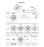 Diagram for 2010 Kia Optima Wheel Cover - 529602G100