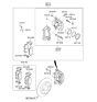 Diagram for 2019 Kia Soul EV Brake Caliper - 58180E4A00