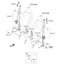 Diagram for Kia Soul EV Seat Belt - 88820B2500GA6