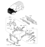 Diagram for 2016 Kia Soul EV Radiator Support - 64101E4000