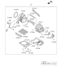 Diagram for 2019 Kia Soul EV Blend Door Actuator - 97124E4000