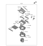 Diagram for Kia Niro Blend Door Actuator - 97124G2000