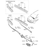 Diagram for 2016 Kia Rio Windshield Wiper - 983501R000