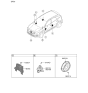 Diagram for Kia Niro EV Car Speakers - 96330G5000