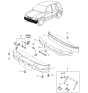 Diagram for 1997 Kia Sportage Bumper - 0K08050031BXX