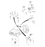 Diagram for 2000 Kia Sportage Sun Visor - 0K08A69320A73