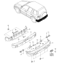Diagram for 2000 Kia Sportage Bumper - 0K02450221DXX