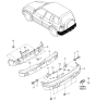 Diagram for 1998 Kia Sportage Bumper - 0K02450221DXX