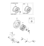 Diagram for 1997 Kia Sportage Spare Wheel - K9965456050