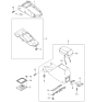 Diagram for 1998 Kia Sportage Center Console Base - 0K08G64330B