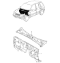 Diagram for 1997 Kia Sportage Dash Panels - 0K08B53400