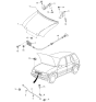 Diagram for 2001 Kia Sportage Hood - 0K01F52310A