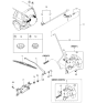 Diagram for 1999 Kia Sportage Wiper Arm - 0K02167421A