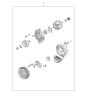 Diagram for Kia Sportage Alternator - 0K01118300C