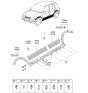 Diagram for 1999 Kia Sportage Door Moldings - 0K02150682AC3