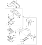 Diagram for 1998 Kia Sportage Center Console Base - 0K08H64330C