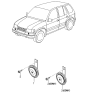 Diagram for 1999 Kia Sephia Horn - 0K2C166780