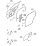 Diagram for 1999 Kia Sportage Door Seal - 0K01872780